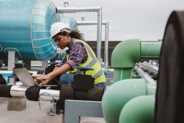 istock Industrial engineer work on site. engineer visit and inspection site engineer at industrial site. Inspector engineer check and working on site 2164803854