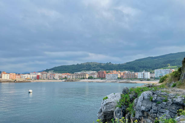 Castro Urdiales in the summer at sunset. Spain