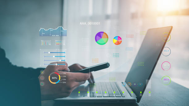 istock Dashboard for data business analysis and Data Management System with KPI and metrics connected to the database for technology finance,  marketing,operations, sales. 2164811773