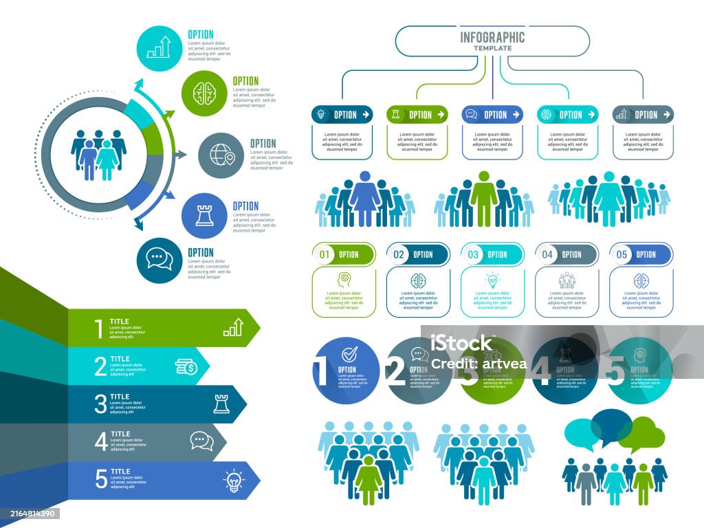 People Infographic Examples Demographics Infographic Elements Stock Illustration - Download Image ...