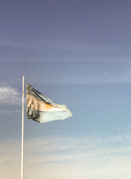 istock Argentinian flag waving in Buenos Aires 2164817345