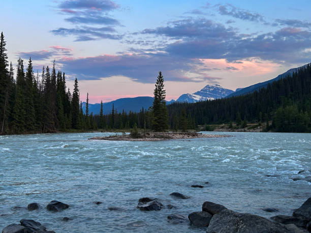 istock Beautiful dawn sky scene in Jasper National Park. 2164820319