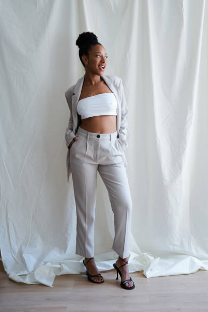 istock Confident young black businesswoman posing in minimal studio setting 2164824882