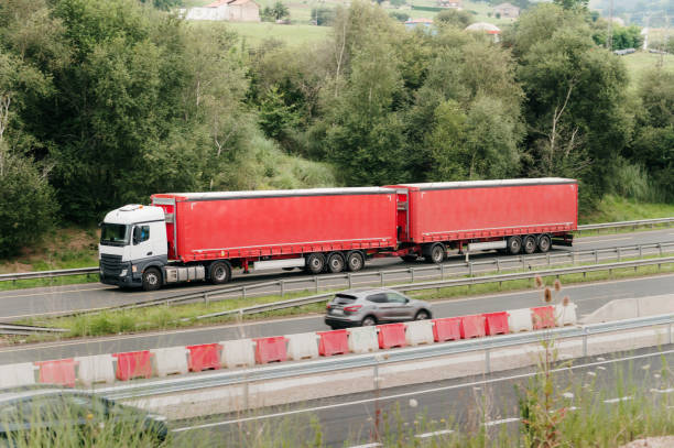 istock Double trailer truck 2164826961