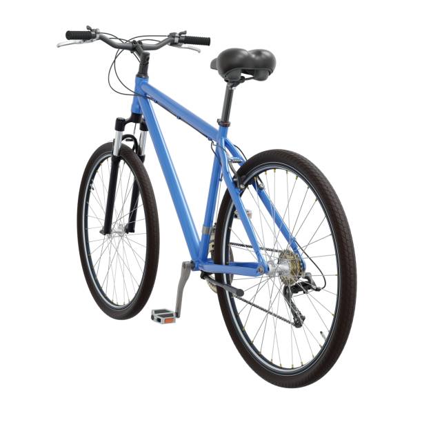 istock Blue bicycle, side back view isolated on white background, 3D illustration 2164830060