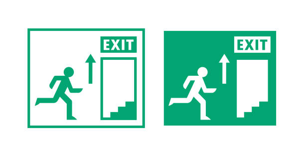 Exit Sign To Color 370+ Green Exit Sign To Right Stock Photos, Pictures & Royalty-Free ...