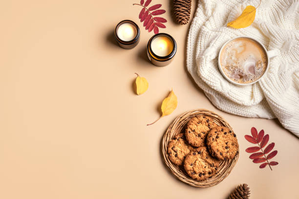 istock Cosy autumn coffee and cookies 2164832796