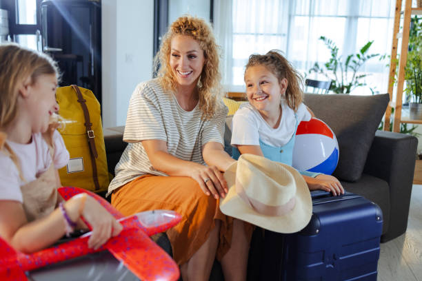 istock Mother and daughters prepared for their trip 2164833486