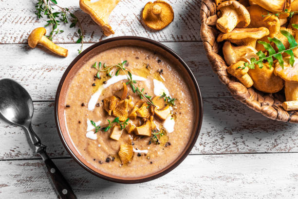 istock Chanterelle mushroom soup 2164836386