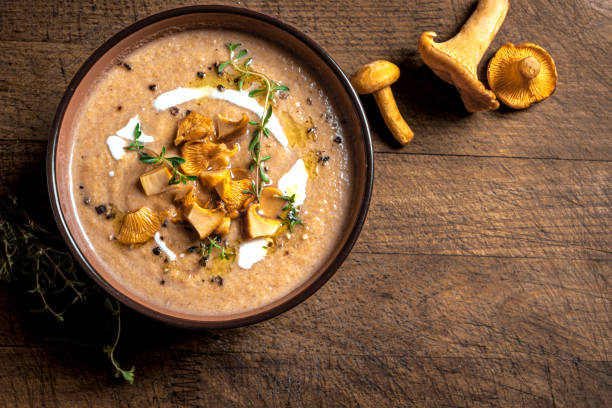 istock Chanterelle mushroom soup 2164836391