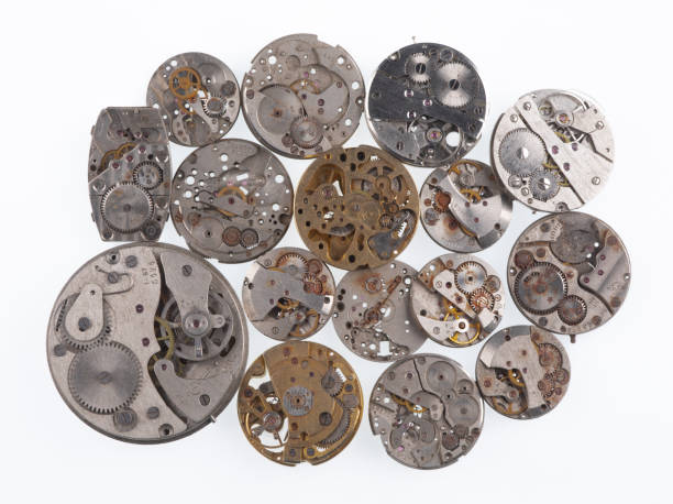 collection of old wristwatch dials