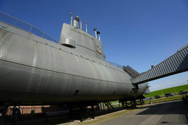 Den Helder, Netherlands. July 31, 2024. Historical Naval Museum of Den Helder. U-boat Tonijn in the outdoor area