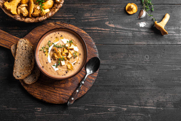 istock Chanterelle forest mushroom soup 2164842632