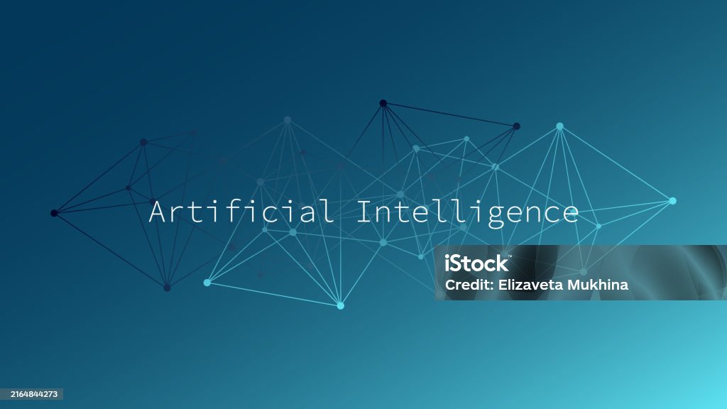 Artificial Intelligence Triangle Blue Gradient Network Pattern Deep ...