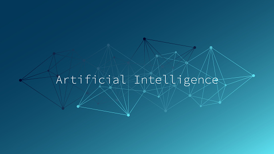Artificial Intelligence Triangle Blue Gradient Network Pattern Deep ...