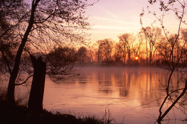 river at dawn