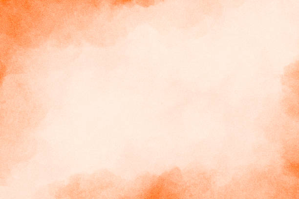 istock Abstract Watercolor Border with Stipple Texture and Copy Space - Orange 2164850231