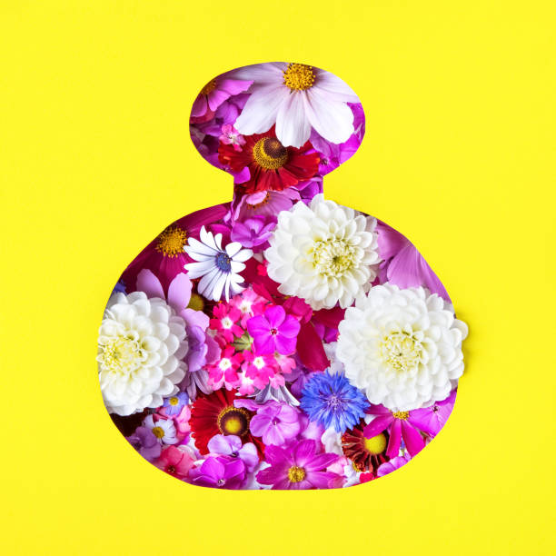 istock Mockup bottle cosmetics with flowers 2164851534