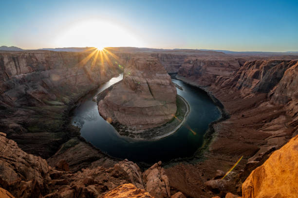 istock Horseshoe Bend in Page Arizona, at sunset 2164852827