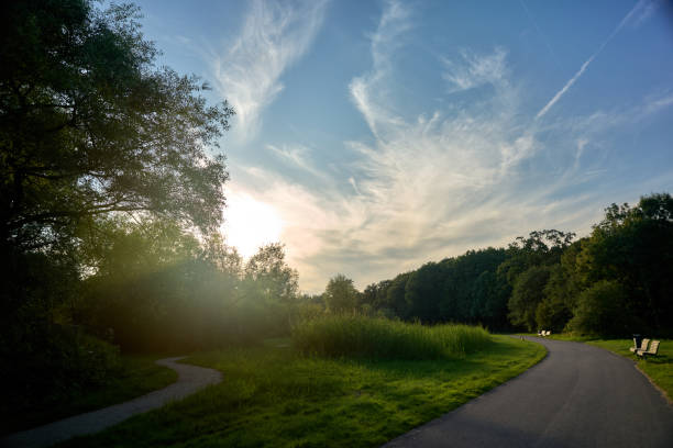 Sky and Kralingse Park in Rotterdam