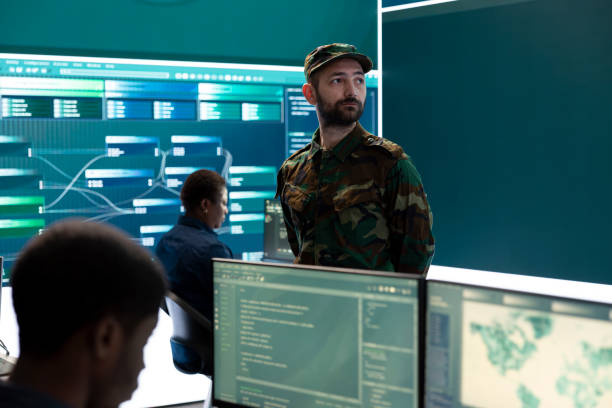 istock Military IT experts conducting surveillance and espionage activities 2164862684