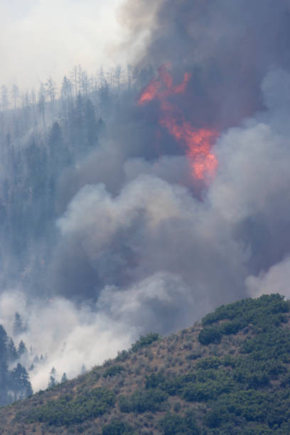 istock Intense heat radiates over exploding Quarry Fire in Deer Creek Colorado 2164864398