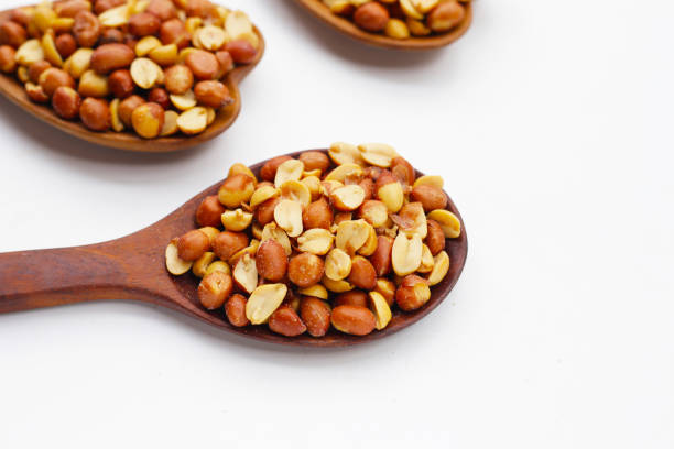 istock Red skin peanuts roasted salted, peanut snacks 2164869909