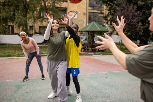 istock Female basketball players training 2164870728