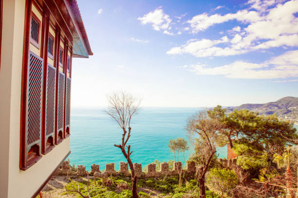 Alanya, Turkey,January 18, 2019: panoramic view of the sea