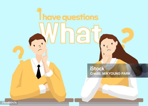 Question I'm Student I Have A Question Im Curious Stock Illustration - Download ...