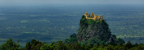 istock Mount Popa, Taung Kalat buddhist monastery on mountain Mount Popa, Temple on top mountain Mount Popa, Bagan, Myanmar. 2164884802