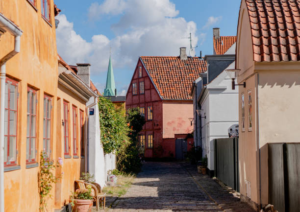 istock Old town in Denmark. Empty street. 2164889525