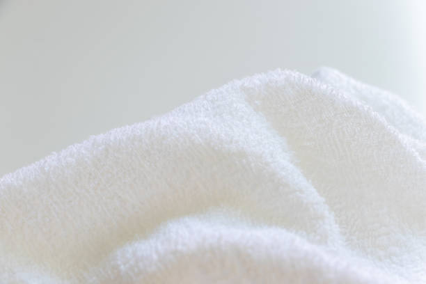 istock Fluffy and soft white towel 2164894966
