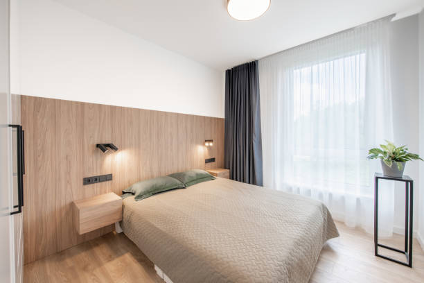 istock Luxurious Master Bedroom Interior, Modern House, Beautiful Interior, king size, Double Bed. 2164898836