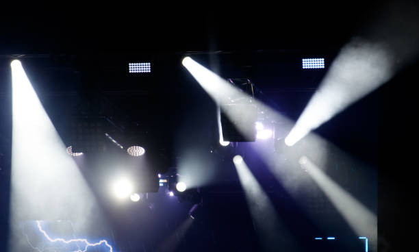 istock Blue light at a concert. Abstract background 2164901267