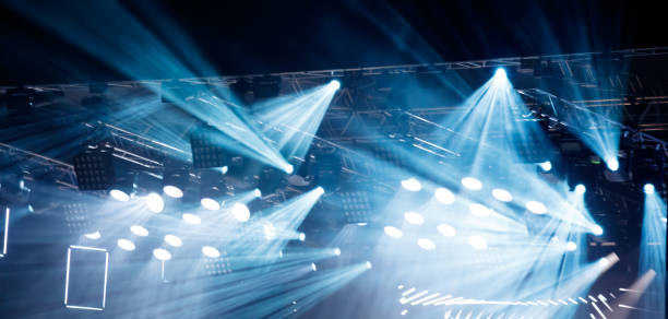 istock Blue light at a concert. Abstract background 2164901274