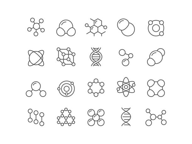 молекула значки - молекула stock illustrations