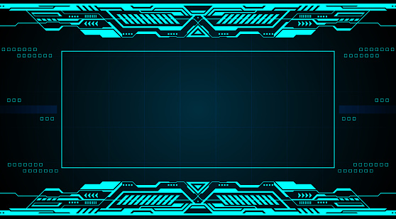 Blue Control Panel Image Blue Control Panel Abstract Technology Interface Hud On Black ...