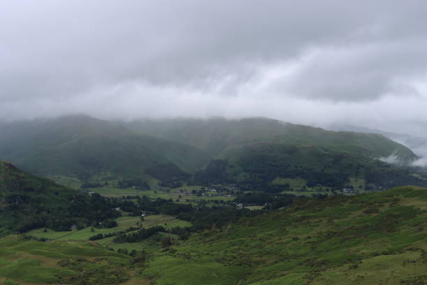 istock Low cloud over hill tops in the Lake District 2164911695