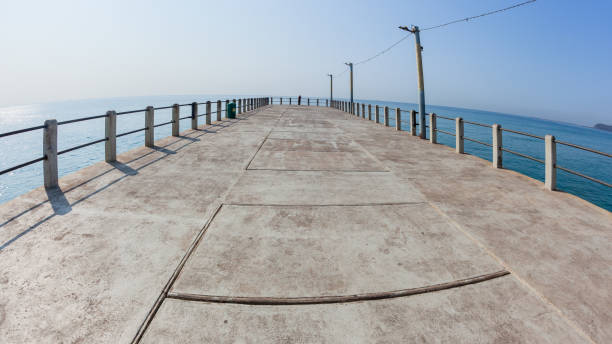 istock Beach Pier Jetty Blue Ocean Horizon Landscape 2164911930