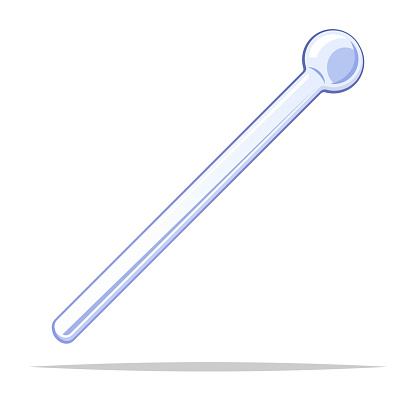 Gas String Rod Drawing Glass Stirring Rod Vector Isolated Illustration Stock Illustration ...