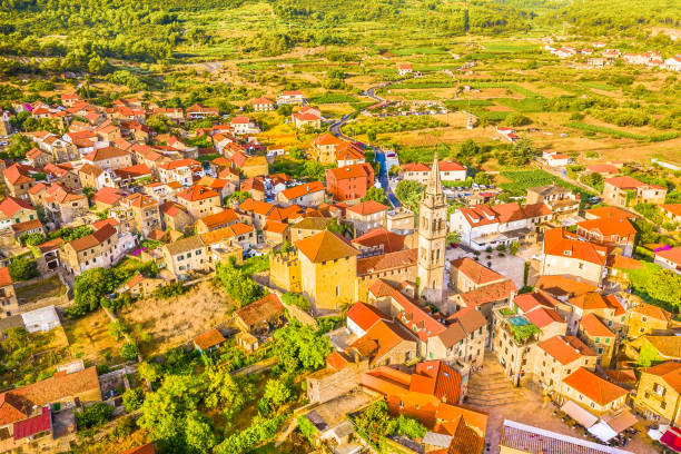 istock Jelsa town Adriatic Coast 2164928060