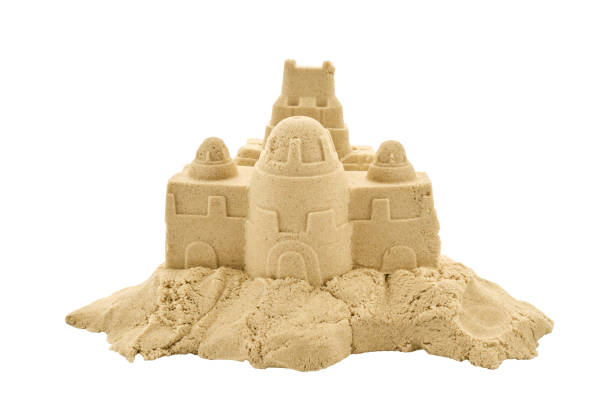 istock A detailed Sandcastle on White Background 2164934627