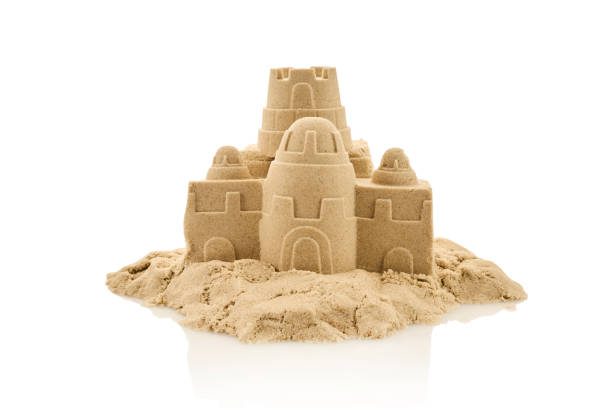 istock A detailed Sandcastle on White Background 2164935561