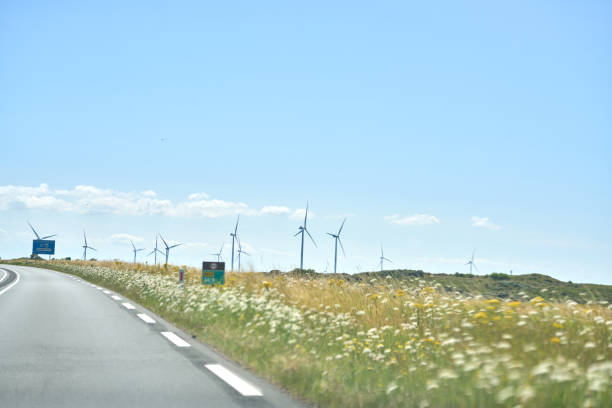 Wind turbines in Zeeland Netherlands