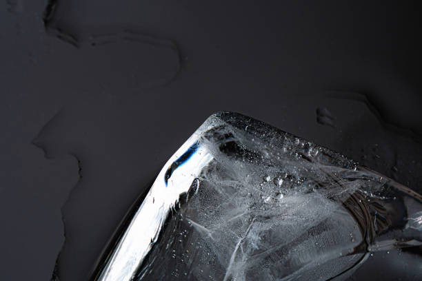 Ice cube. Digitally generated image.