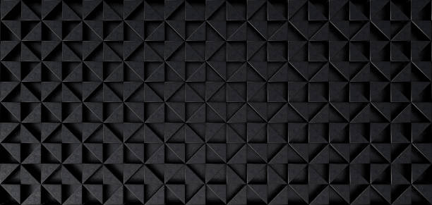 istock Black triangles shapes, modern futuristic background 3d render 2164944746