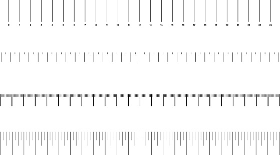 Think Graduated Ruler Graduated Ruler Vector Illustration On A White Background Inch And ...