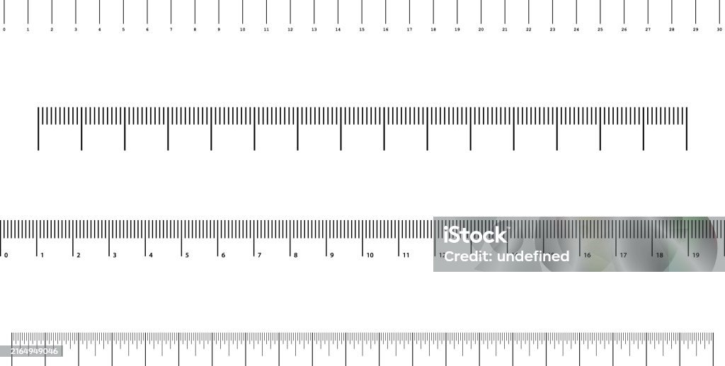 Graduated Ruler Vs Regular Ruler Graduated Ruler Vector Illustration On A White Background Inch And ...