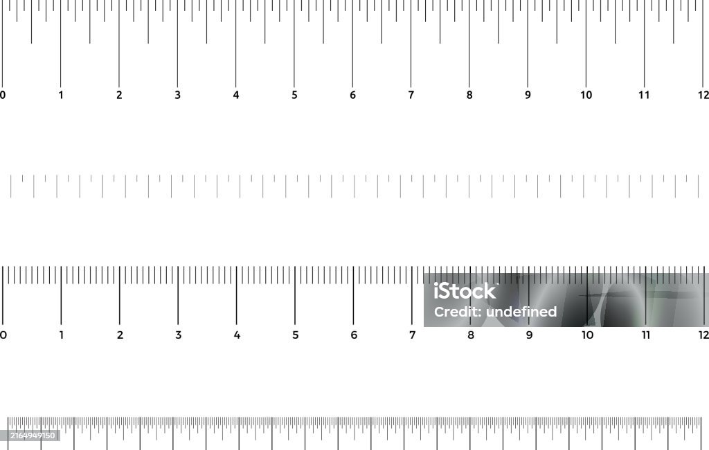 Scale Rular Image Graduated Ruler Vector Illustration On A White Background Inch And ...